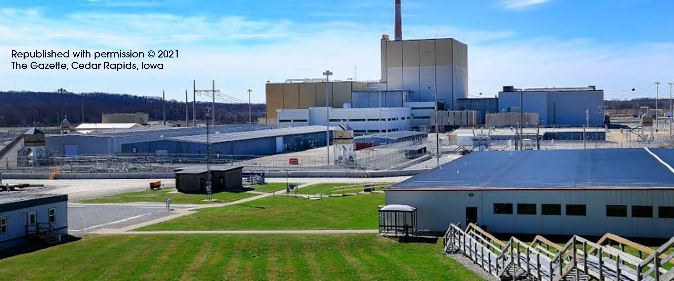 Duane Arnold Energy Center, Palo, Iowa — Cedar Rapids Gazette photo by Jim Slosiarek (April 8, 2019, photo)